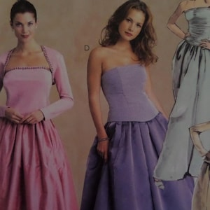 McCalls 2624 Sewing Pattern: Princess Seam Top, Zip Skirt, Fitted Shrug (Miss 8-12, Uncut)