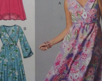 PULLOVER DRESS Pattern • McCalls 6890 • Miss L-XXL • Blouson Dress • Long Tulip Sleeve • Sewing Patterns • Womens Patterns • WhiletheCatNaps