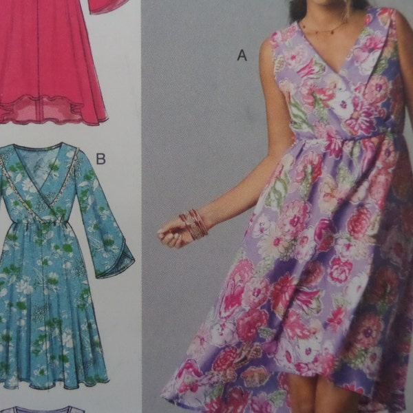 PULLOVER DRESS Pattern • McCalls 6890 • Miss L-XXL • Blouson Dress • Long Tulip Sleeve • Sewing Patterns • Womens Patterns • WhiletheCatNaps