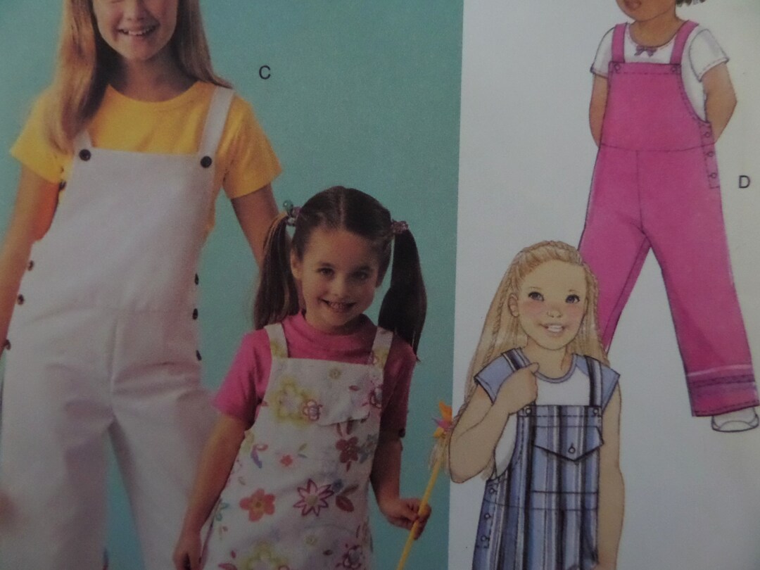 BIB OVERALLS Pattern Mccalls 4000 Girls 1014 Bibbed Etsy
