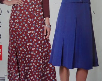 Princess Seam Skirt Pattern: Butterick 6506, Miss 8-24, Uncut, Unlined, Flare, Side Zip, Womens Sewing Patterns, WhiletheCatNaps