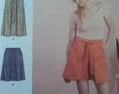 Tie Wrap Skort Pattern: Simplicity 9335, Miss 6-14, Uncut, Long or Short, Pockets, Elastic Back, Womens Sewing Patterns, WhiletheCatNaps