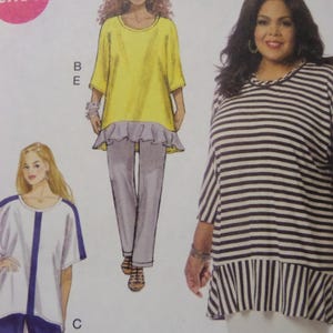 McCall&#39;s 7134 Sewing Pattern: Flounced Tunic, Skirt, Pants (Womens 18W-24W)
