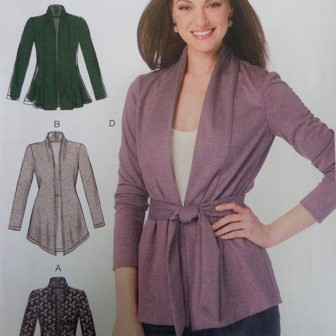 Open Jacket Pattern: Mccalls 6996, Miss L-XXL, Uncut, Belted Jackets ...