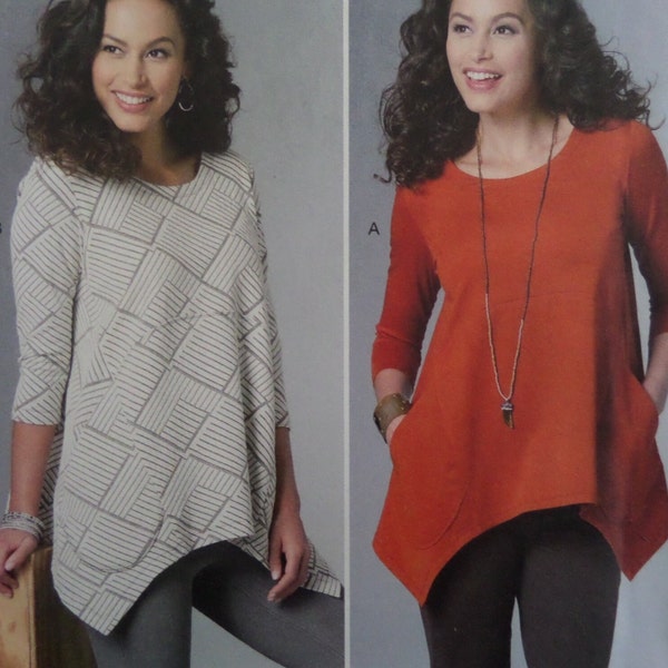 PULLOVER TUNIC Pattern • Butterick 6492 • Miss XS-M • Shaped Sides • Knit Tunic Tops • Sewing Patterns • Womens Patterns • WhiletheCatNaps