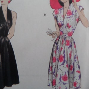 Halter Midriff Dress Sewing Pattern: Retro 40s Design - Butterick 5209 (Miss Sizes 6-20)