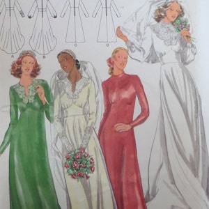 Vintage Bridal Gown Pattern: Butterick 5532, Miss 8, Uncut, Fit and Flare, Trained Hem, 1970s, Womens Sewing Patterns, WhiletheCatNaps