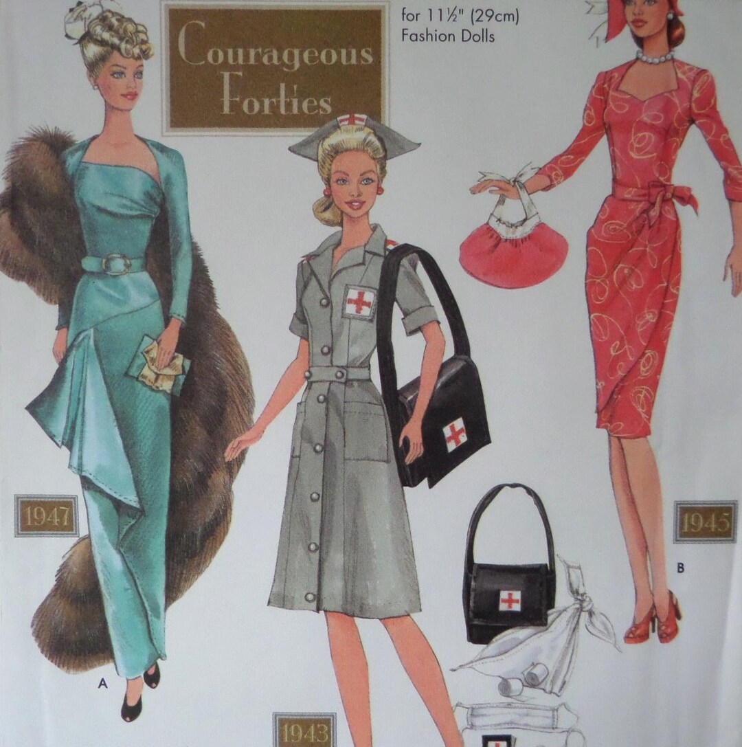 FASHION DOLL CLOTHES Pattern • Simplicity 9773 • Courageous Forties ...