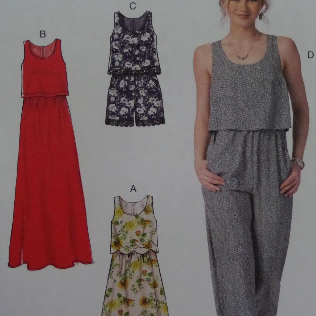 OVERLAY JUMPSUIT Pattern • Mccalls 7409 • Miss 6-14 • Scoop Neck ...