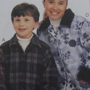 FLEECE JACKET Pattern • McCalls 9593 • Child S 5-6 • Button Jackets • Outerwear • Sewing Patterns • Childrens Patterns • WhiletheCatNaps
