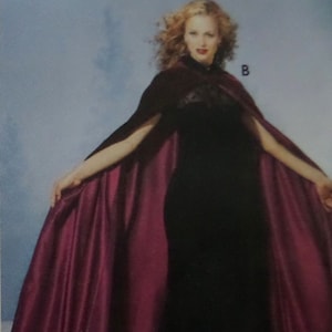 Dramatic Hooded Cape Pattern: Simplicity 5794, Miss XS-L, Uncut, Floor Length, Lined Capes, Costume Sewing Patterns, WhiletheCatNaps
