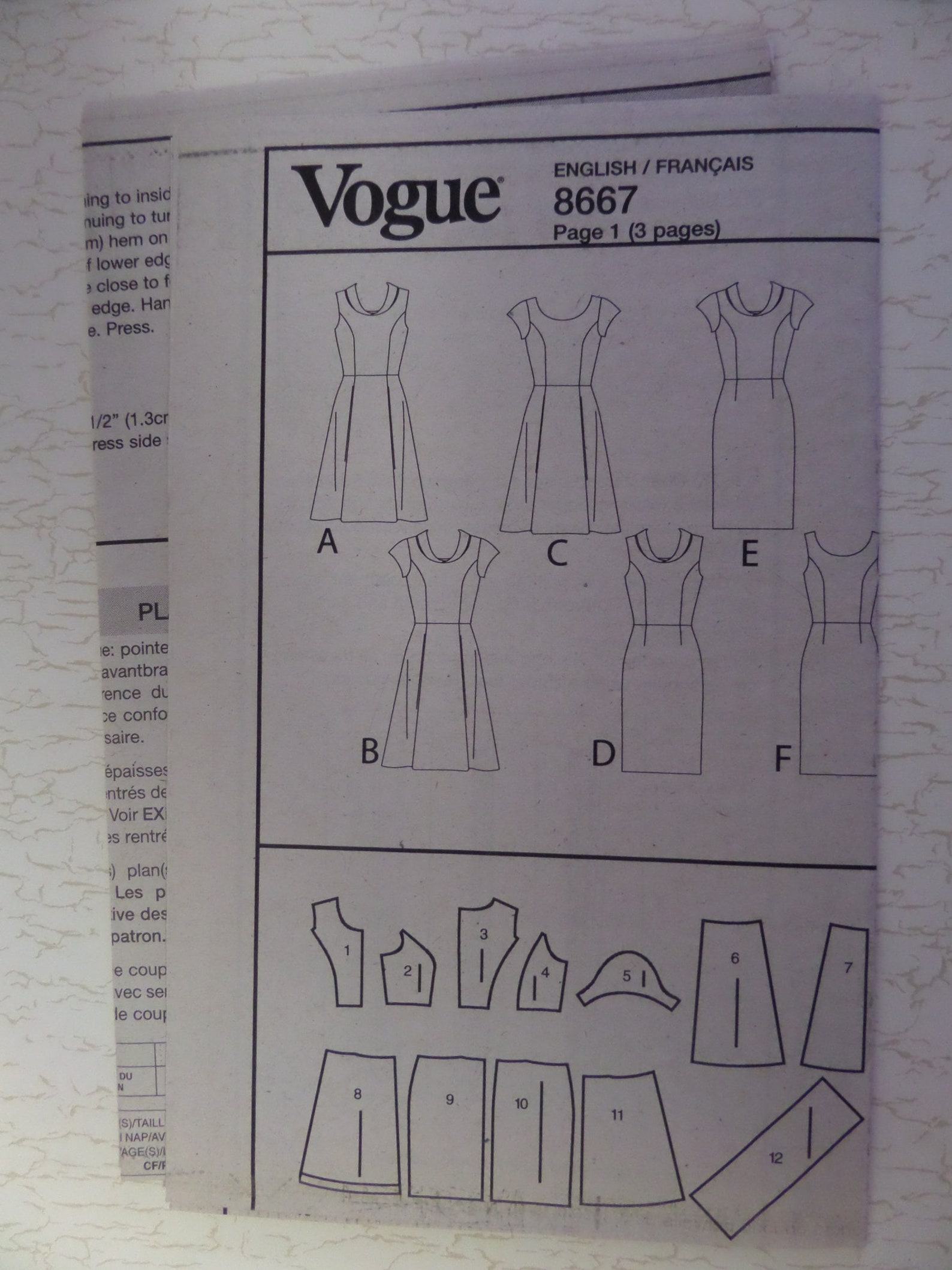 PRINCESS SEAM DRESS Pattern Vogue 8667 Miss Sizes | Etsy