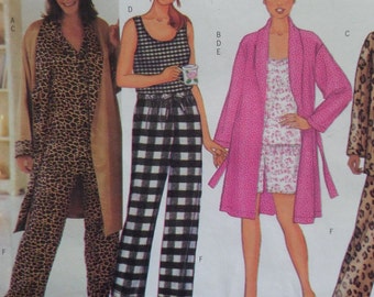 BELTED ROBE Pattern • Butterick 6890 • Womens 22W-26W • Tank Top • Pull On Shorts • Sewing Pattern • Womens Pattern • WhiletheCatNaps