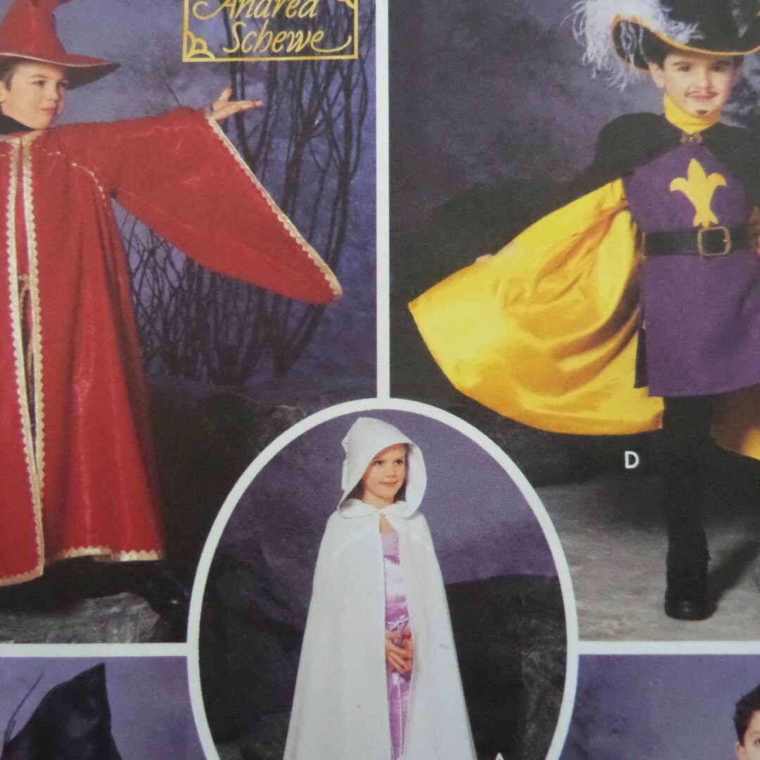 Wizard Capes Pattern Wizard Cape Pattern: Simplicity 5512, Childs 3-8, Uncut, Grim Reaper ...