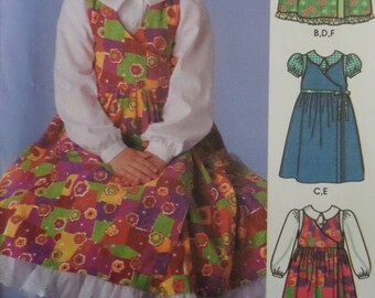 WRAP JUMPER Pattern • Simplicity 5319 • Girls 3-6 • Button Blouse • Long Petticoat • Sewing Patterns • Childrens Patterns • WhiletheCatNaps