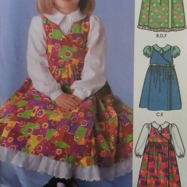 WRAP JUMPER Pattern • Simplicity 5319 • Girls 3-6 • Button Blouse • Long Petticoat • Sewing Patterns • Childrens Patterns • WhiletheCatNaps