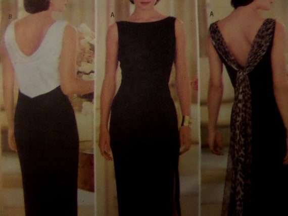Draped Back Dress Pattern Butterick 5307 Miss 8 12 Etsy