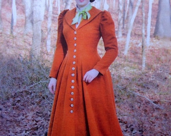 Victorian Coat Costume Pattern: McCalls 8123, Miss Sizes, Uncut, Princess Seams, Button, Historical, Sewing Patterns, WhiletheCatNaps