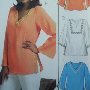 Loose Tunic Pattern: Butterick 4684, Miss L-XL, Uncut, Pullover, Split Hem, Straight, Womens Sewing Patterns, ,WhiletheCatNaps