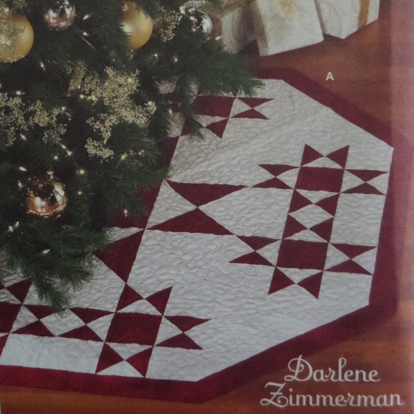 QUILTED TREE SKIRT Pattern • Simplicity 3977 • Christmas Stockings • Mantle Scarf • Cloth Holiday Decor • Craft Patterns • WhiletheCatNaps