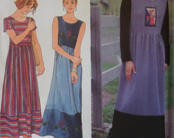 Simplicity 8337 RAISED WAIST DRESS Pattern • Miss 8-12 • Tie Back Jumper • Pullover • Sewing Patterns • Womens Patterns • WhiletheCatNaps