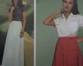 FRONT WRAP SKIRT Pattern • Simplicity 8860 • Miss M 14-16 • Tie Skirt • Wrapped Maxi • Sewing Patterns • Womens Patterns • WhiletheCatNaps