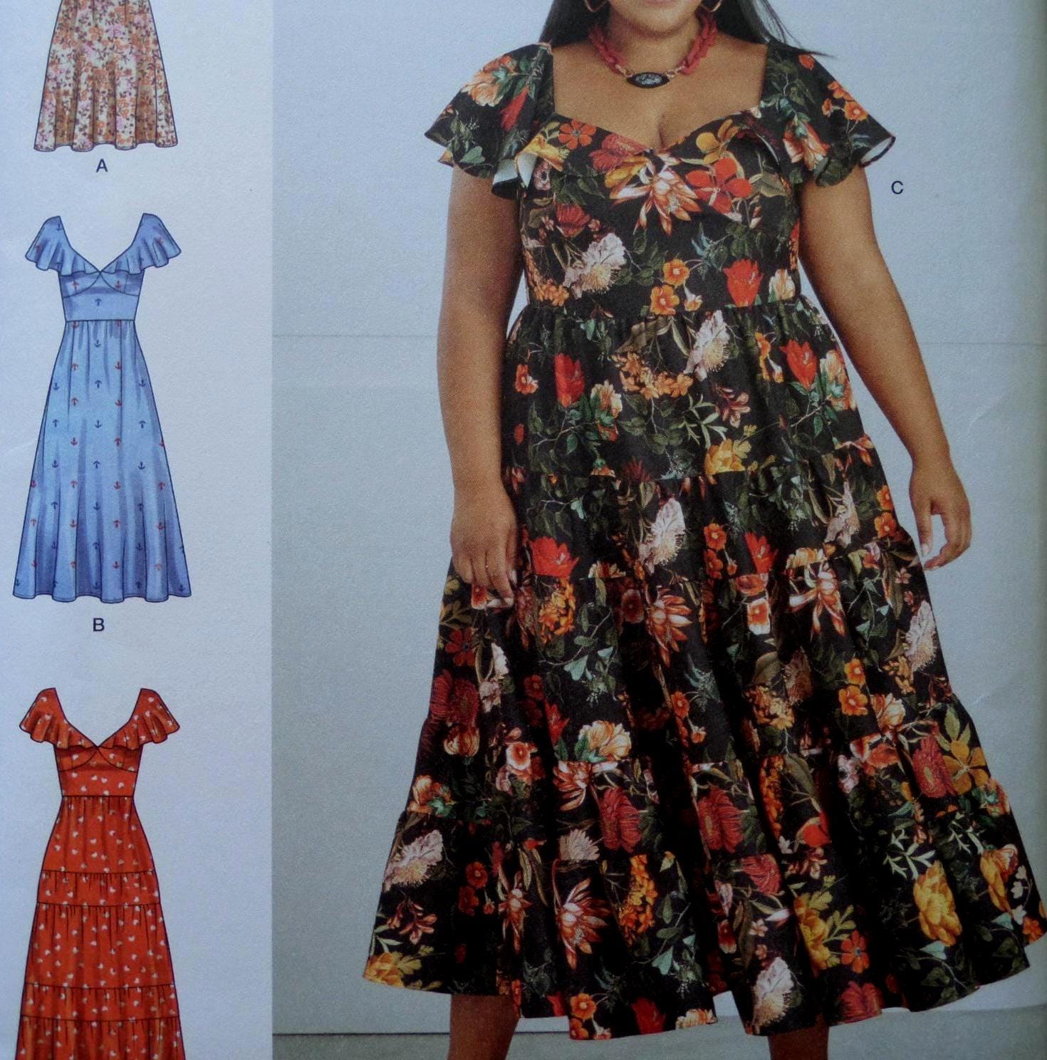 Midriff Dress Pattern: Simplicity 9704 | 11692, Womens 20W-28W, Uncut ...