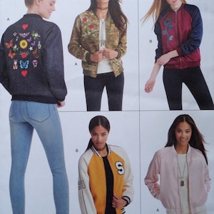 BOMBER JACKET Pattern • Simplicity 8418 • Miss Sizes • Zip Jacket • Raglan Sleeves • Sewing Patterns • Womens Patterns • WhiletheCatNaps