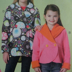 HOODED JACKET Pattern • McCalls 7236 • Girls Sizes • Shawl Collar • Fleece Jacket • Sewing Patterns • Childrens Patterns • WhiletheCatNaps