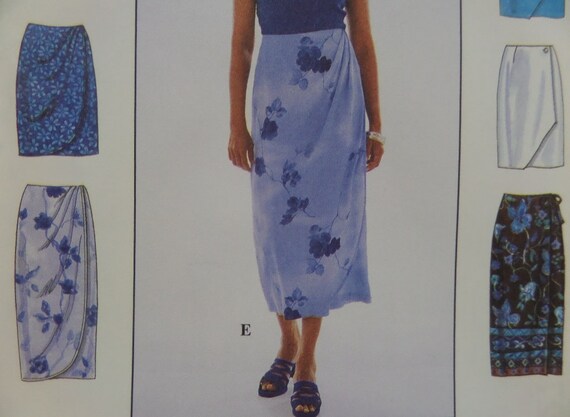 Wrap Skirt Pattern Simplicity 8527 Miss 12 16 Straight Etsy