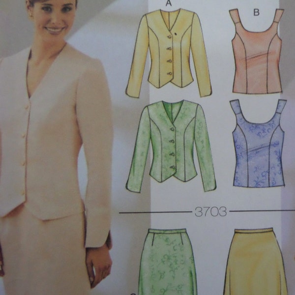 FITTED JACKET Pattern • Butterick 3703 • Miss 20-24 • Straight Skirt • Lined Top • MoG • Sewing Patterns • Womens Patterns • WhiletheCatNaps