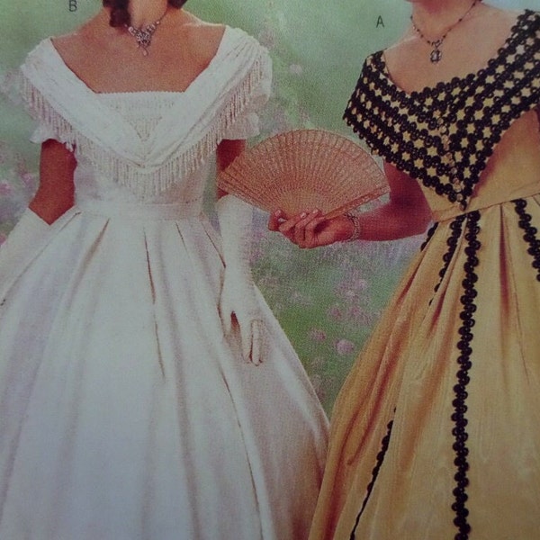 ANTEBELLUM GOWN Pattern • Butterick 6693 • Miss Size • Civil War Era Dress • Southern Belle • Hoop Dress • Costume Pattern • WhiletheCatNaps