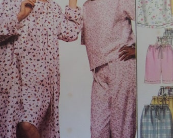 McCall&#39;s 2476 Sewing Pattern: Misses&#39; Nightgown, Robe, Pajamas (Uncut, 1999, S-XXL) WhiletheCatNaps