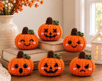 Mini Crochet Pumpkin Pattern PDF, Beginner Friendly Fall Decor, Halloween Decor, Thanksgiving, and harvest season, Easy DIY Instant Download