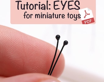Amigurumi Eyes Tutorial: Miniature Toy Eyes, 1-3mm (PDF Pattern)