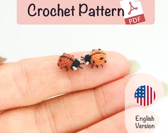 Patrón de crochet para micromariquita: Tutorial de amigurumi en miniatura (Patrón PDF)