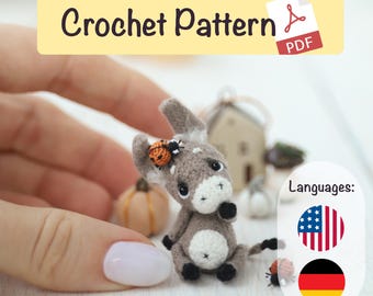 Crochet Donkey Amigurumi Pattern: Detailed DIY Instructions (PDF Tutorial)