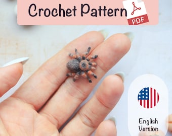 Crochet Tarantula Pattern Halloween decor Amigurumi: Make Your Own Miniature Tarantula spider by NansyOops