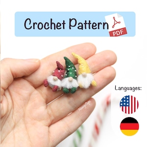 Crochet Micro Gnome Pattern | Easy Christmas Crochet Pattern | Mini Amigurumi Gift Idea