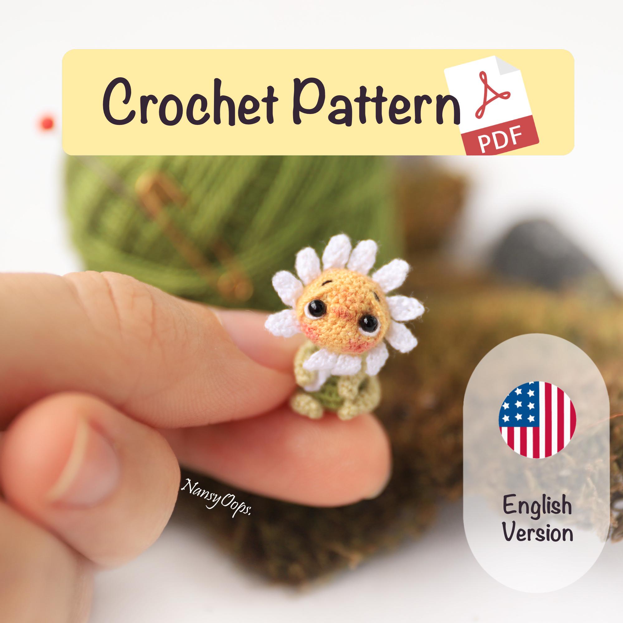 Micro Crochet Daisy Pattern Tiny Flower Amigurumi