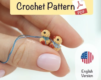 Micro Crochet Duck Pattern | 5mm Tiny Amigurumi (PDF Pattern)