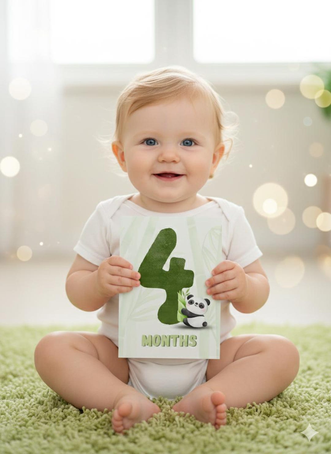 Panda Baby Milestone Cards | First Year Photo Props (A4 Printable PDF ...