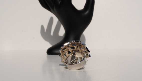 Silver Swarovski Crystal Ring - image 5