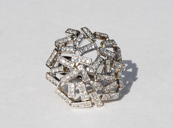 Silver Swarovski Crystal Ring - image 2