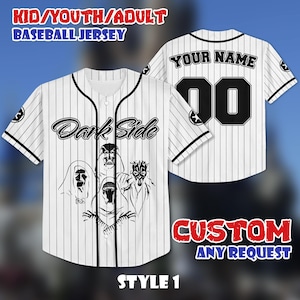 Camiseta de béisbol personalizada del lado oscuro, regalo para fans de Star Wars