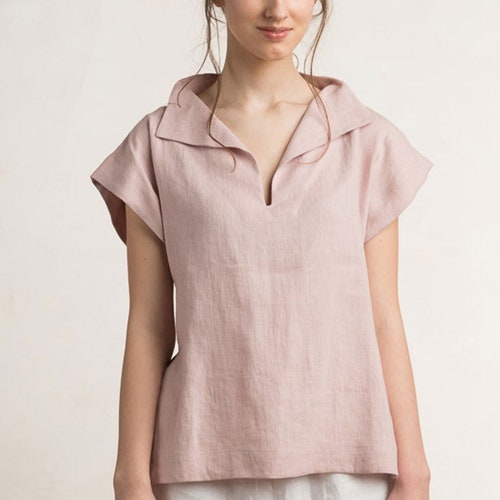 Dusty pink womens tops Clearance