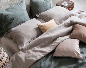 Linen duvet cover, 30 colors, Handmade duvet cover, Natural linen bedding by Lovely Home Idea