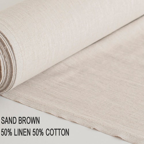 100 Natural Linen Fabric Heavy Washed Linen Fabric by the Etsy