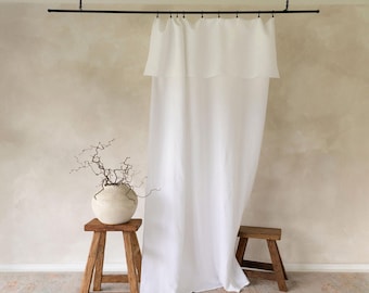 Linen Drop Cloth Curtains, Natural Linen Curtain Panels, Custom Drapes, Window Treatments