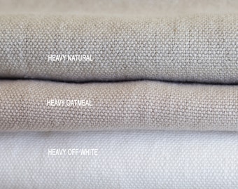 Heavy linen fabric samples, 3 colors, Natural upholstery fabric swatch set, Linen fabric for soft furnishings